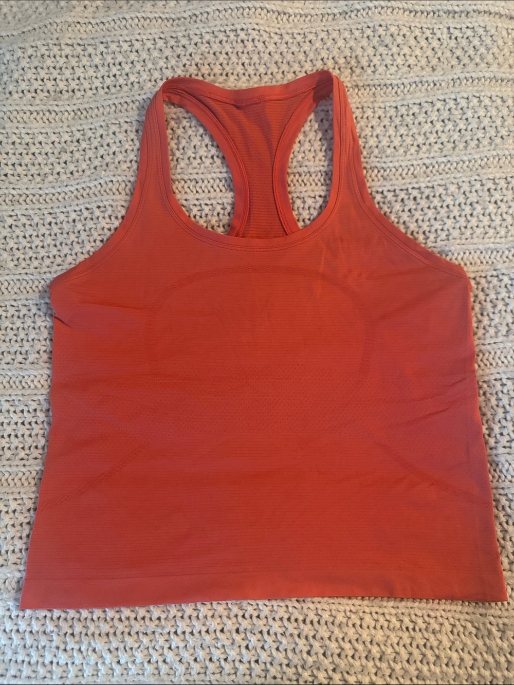 lululemon athletica Orange Racerback Tank Top